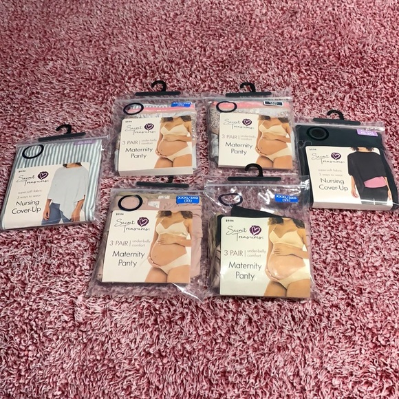 Secret Treasures Other - Maternity 12 pair Maternity Panty size 3xl, plus 2 Nursing Cover-up size 3Xl NWT